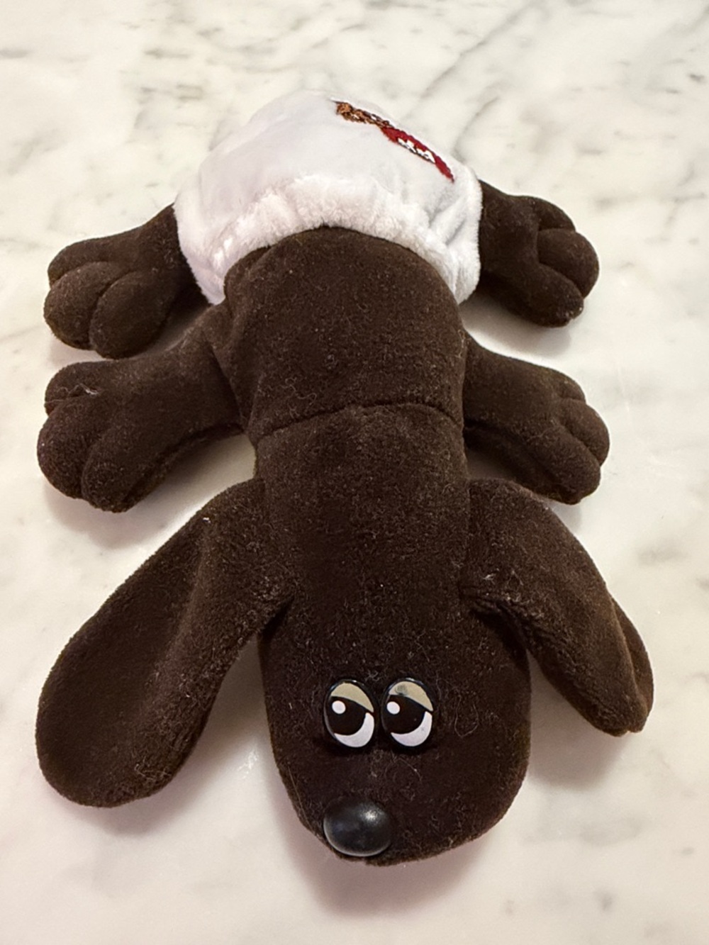 Vintage 1985 Tonka Pound Puppies Plush Puppy Dog Dark Chocolate Brown 9 Inch